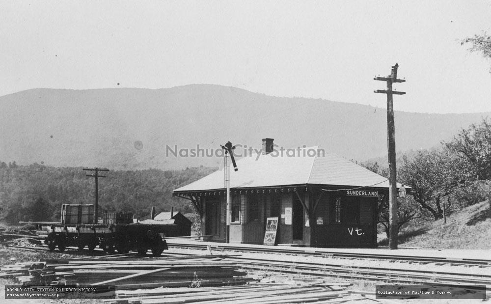 Postcard: Railroad Station, Sunderland, Vermont